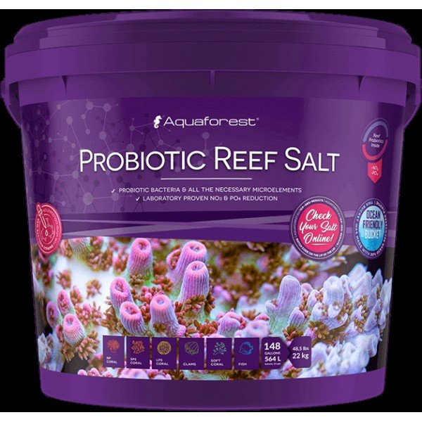 AQUAFOREST PROBIOTIC REEF SALT - 22KG