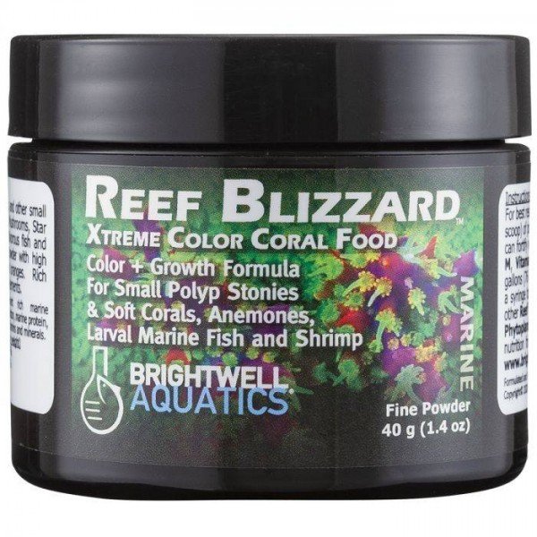 BRIGHTWELL AQUATICS REEF BLIZZARD XTREME COLOR CORAL FOOD - (40G) (150G)