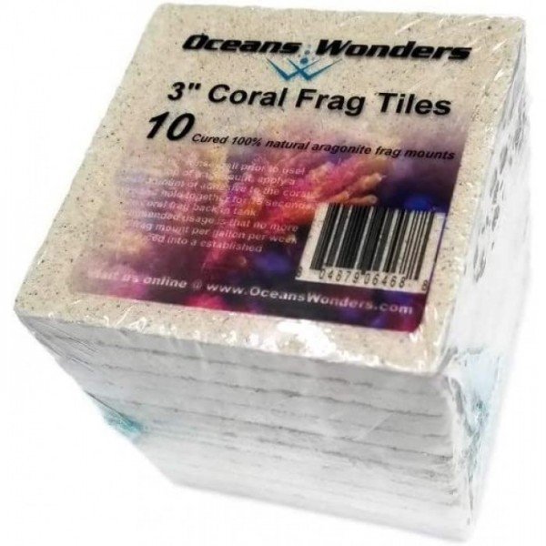 OCEAN WONDERS CORAL FRAG TILES 3"x3"